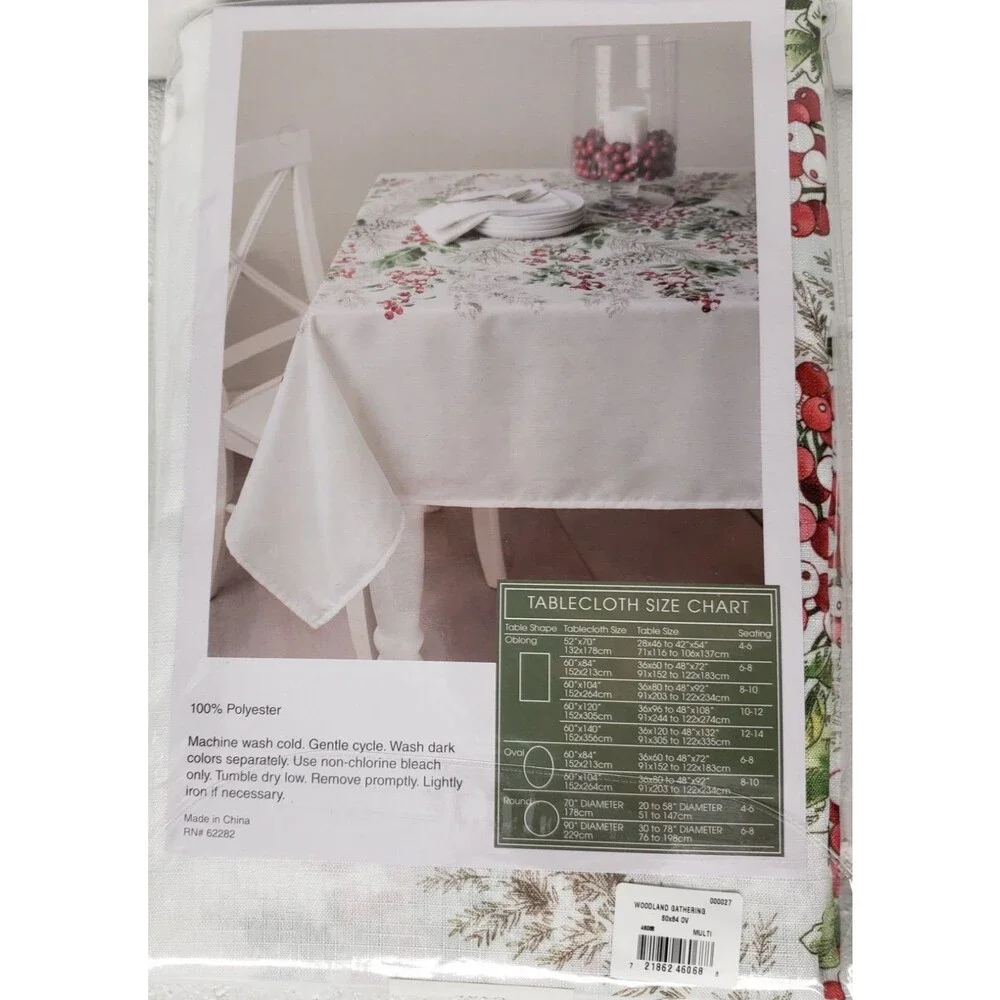 Printed Fabric Tablecloth 52